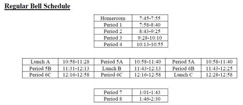 Regular Bell Schedule